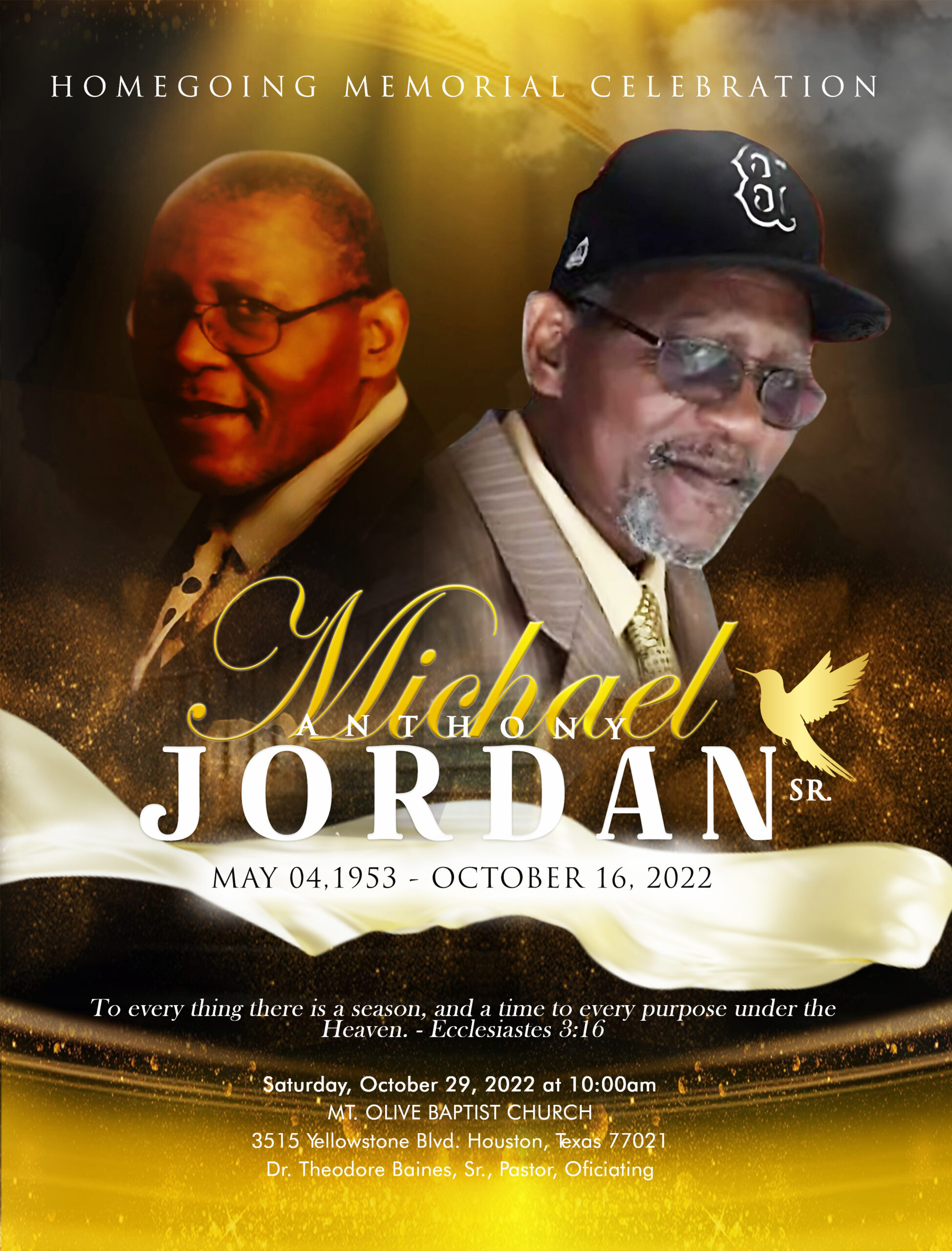 Michael Anthony Jordan Sr. 1953-2022