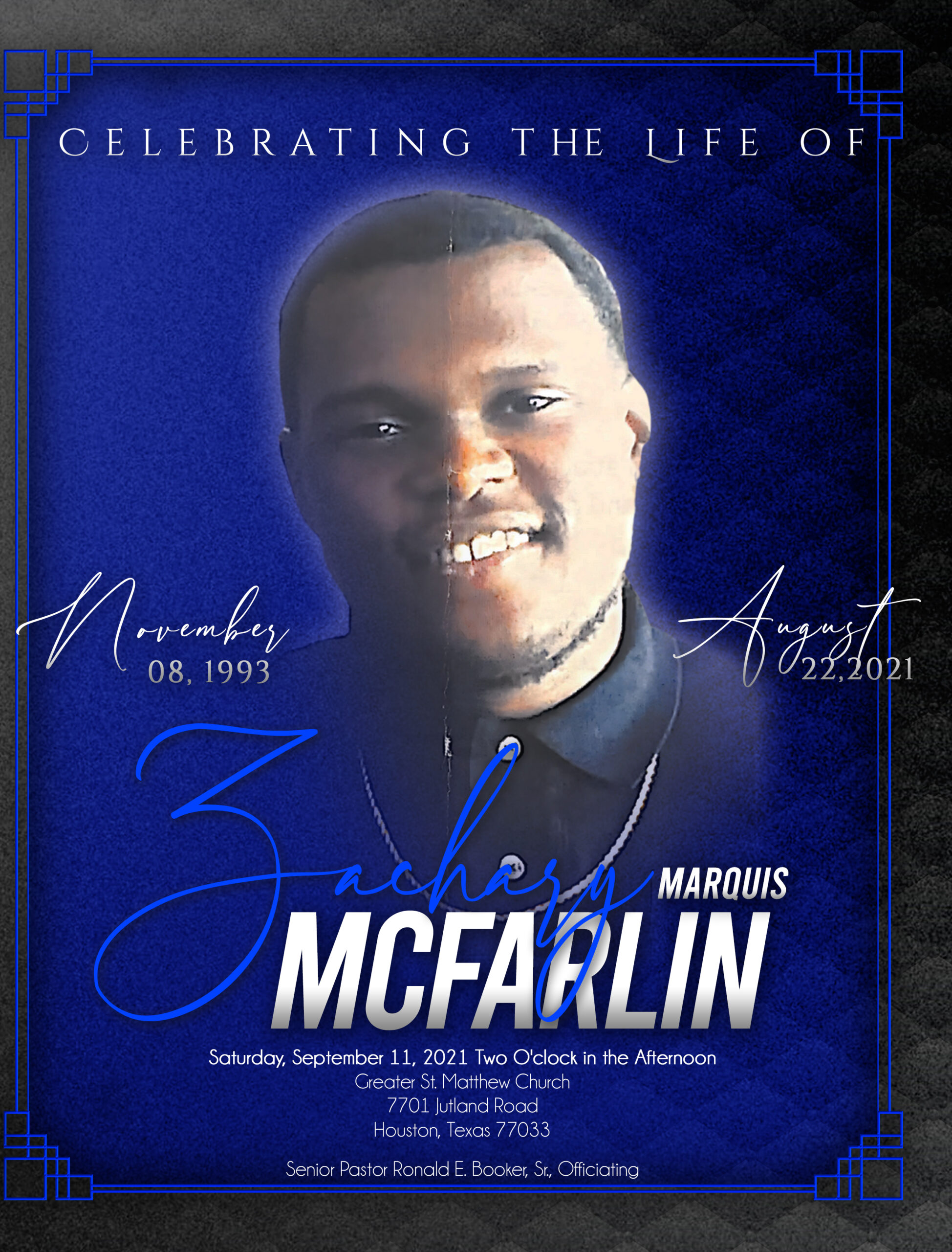 Zachary Marquis McFarlin 1993-2021