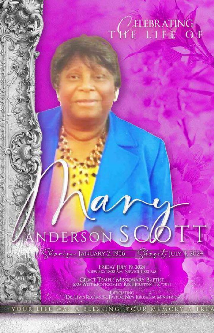 Mary Anderson Scott 1936 – 2024