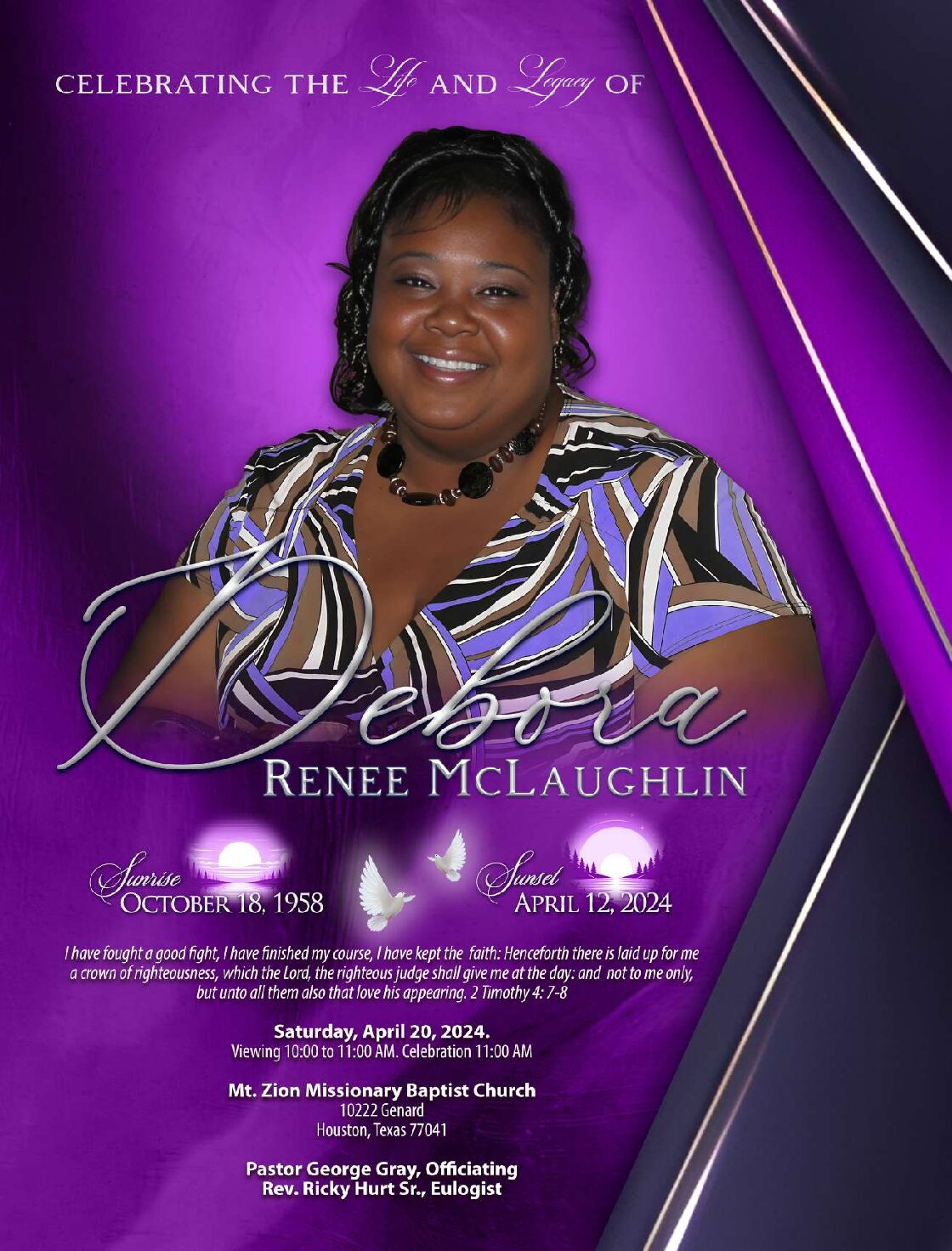 Debora Renee McLaughlin 1958-2024
