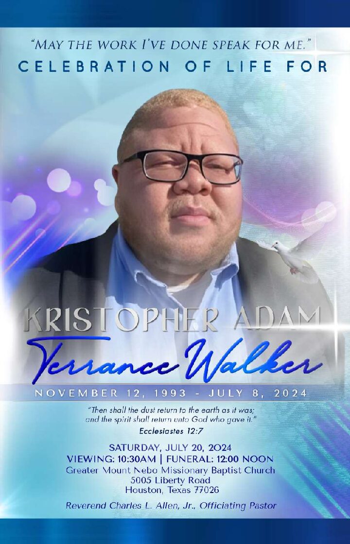 Kristopher Adam Terrance Walker 1993 – 2024