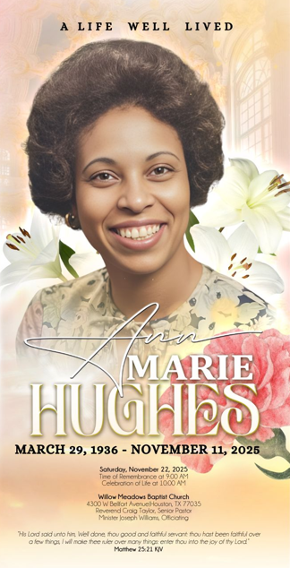 Ann Marie Hughes 1936-2025